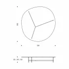 Design Coffee Table in Glass with Metal Base Made in Italy - Cinci Viadurini