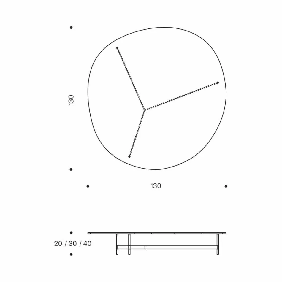 Design Coffee Table in Glass with Metal Base Made in Italy - Cinci Viadurini