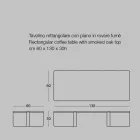 Luxury Coffee Table in Colored Metal and Wooden Top - Anacleto Viadurini