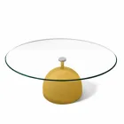 Coffee Table in Extra-clear Crystal and Metal Made in Italy - Livigno Viadurini