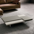 Fenix Coffee Table with Transparent Feet Made in Italy - Justin