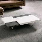 Fenix Coffee Table with Transparent Feet Made in Italy - Justin Viadurini