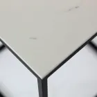 Stoneware Coffee Table and Steel Base Made in Italy - Birba Viadurini