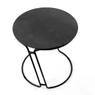 Coffee Table in Porcelain Grès and Round Base Made in Italy - Tullia Viadurini