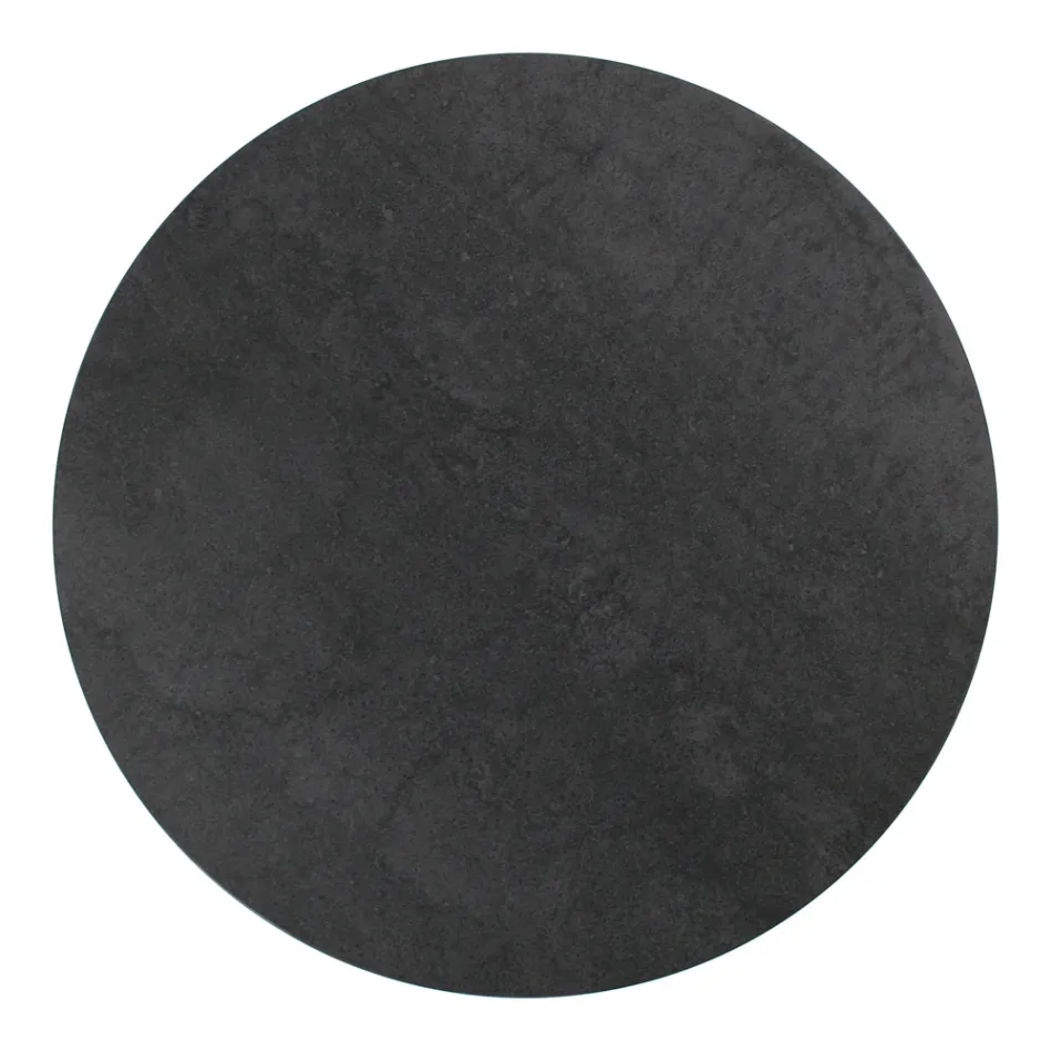 Coffee Table in Porcelain Grès and Round Base Made in Italy - Tullia Viadurini