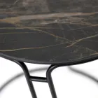 Coffee Table in Porcelain Grès and Round Base Made in Italy - Tullia Viadurini