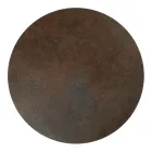 Coffee Table in Round Stoneware and Base with 3 Crescents Made in Italy - Arepa Viadurini