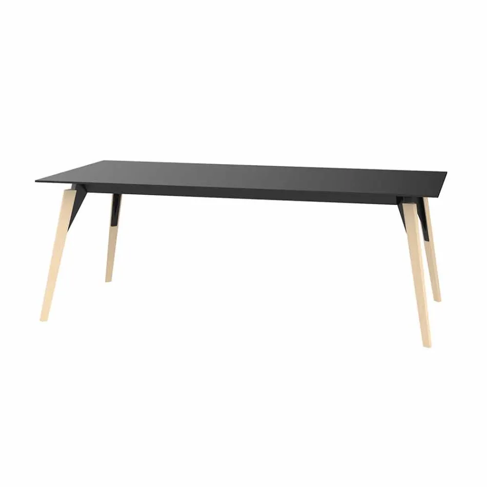 Coffee Table in White or Black Laminate in 2 Sizes - Faz Wood by Vondom Viadurini