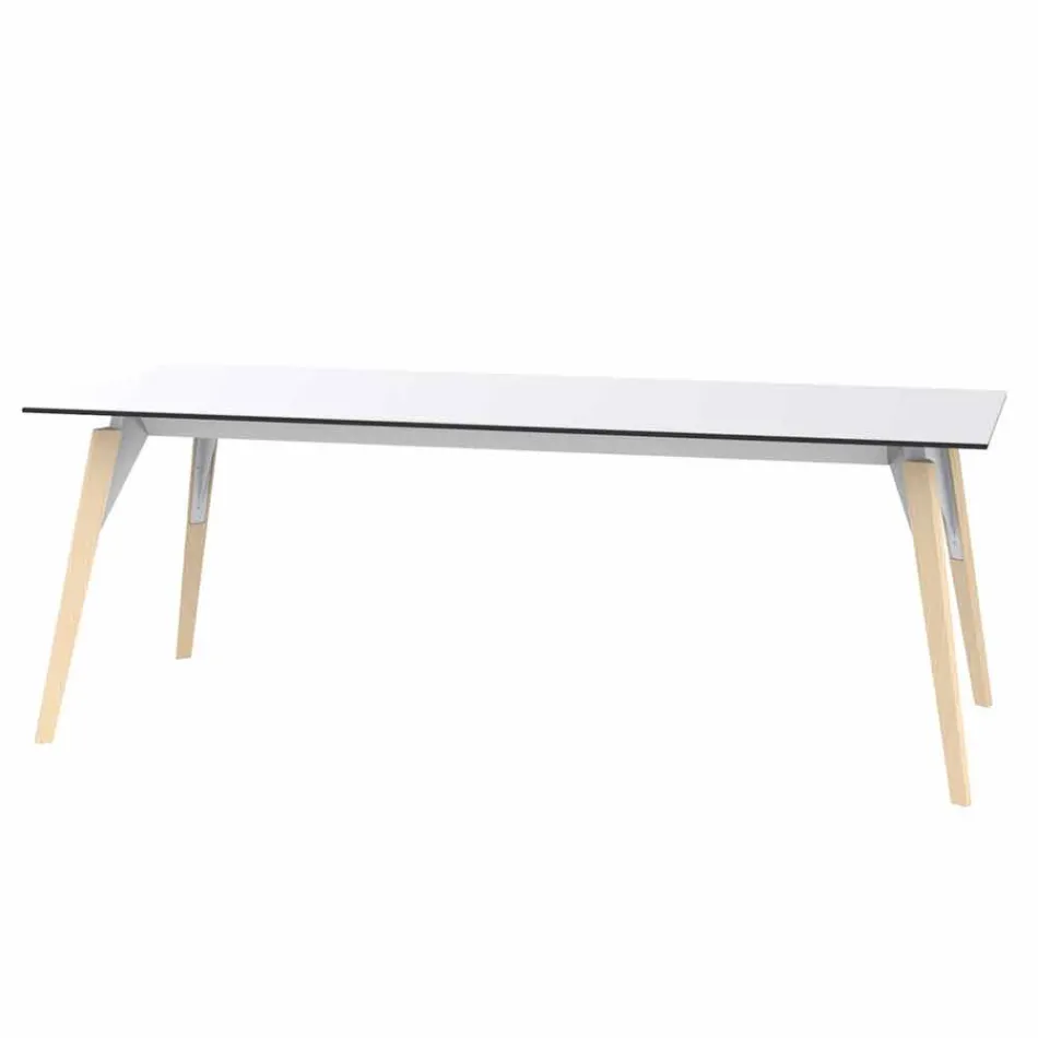 Coffee Table in White or Black Laminate in 2 Sizes - Faz Wood by Vondom Viadurini