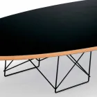 Coffee Table in Black Laminate and Lacquered Steel Made in Italy - Persefone Viadurini