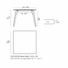 Coffee Table in Wood and Hpl Various Colors 2 Sizes - Faz Wood by Vondom Viadurini