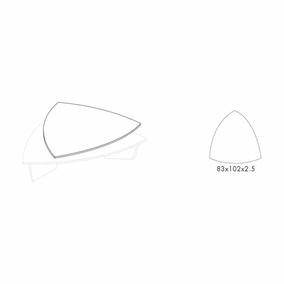 Coffee Table in Lacquered Mdf with Swivel Top Made in Italy - Lisa Viadurini