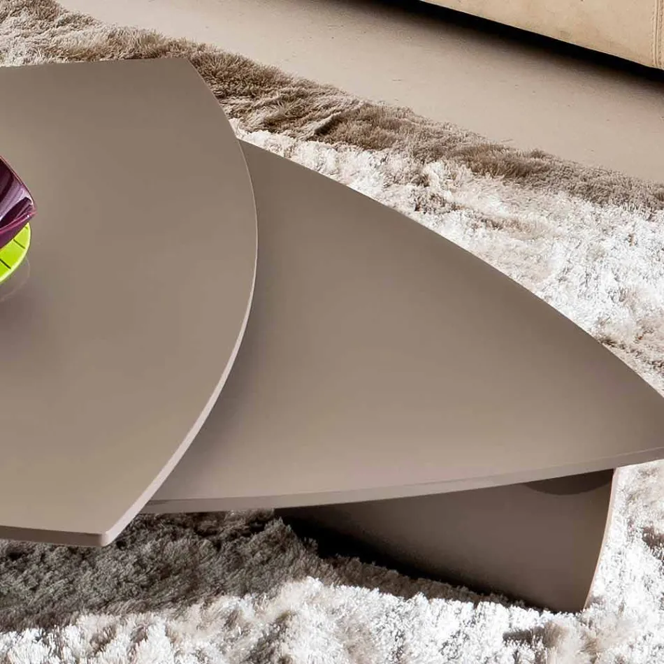 Coffee Table in Lacquered Mdf with Swivel Top Made in Italy - Lisa Viadurini