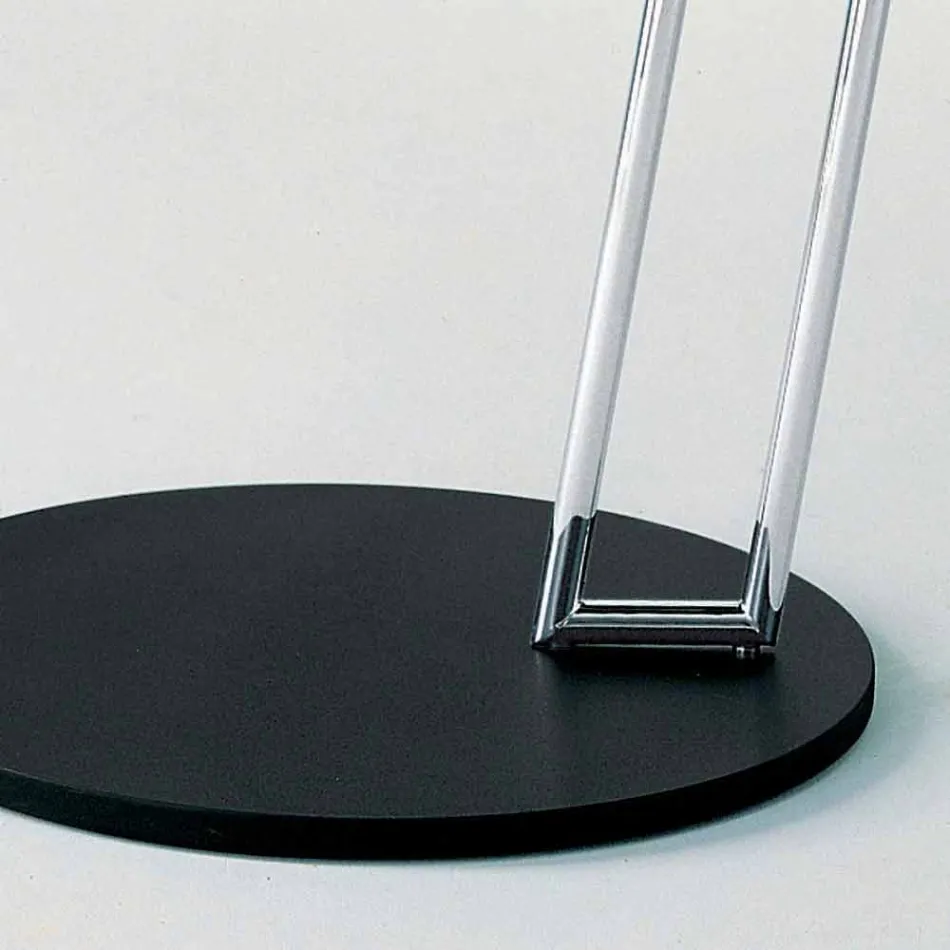 Coffee Table in Black Lacquered Mdf and Steel Made in Italy - Sestante Viadurini