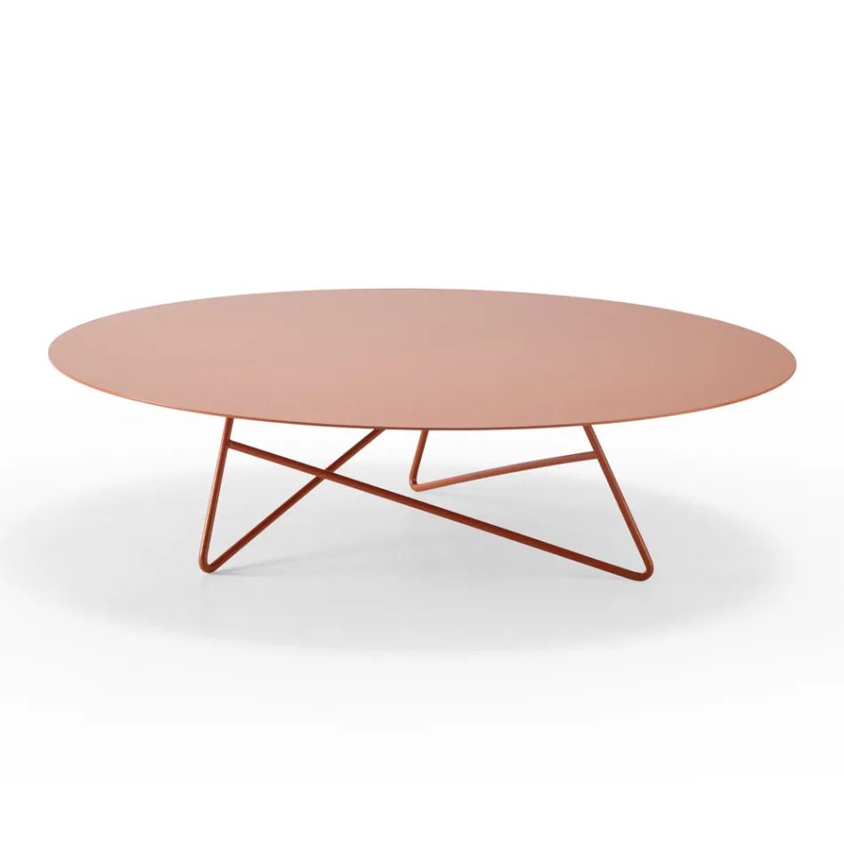Coffee Table in Colored Metal and 3 Sizes, Made in Italy - Magali Viadurini