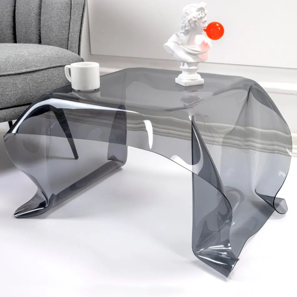 Hand-Drapped Plexiglass Coffee Table Made in Italy - Pippo Viadurini