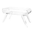 Coffee Table in Transparent Plexiglass or with Design Wood - Plaster Viadurini