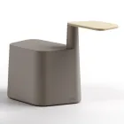 Coffee Table in Polyethylene and Birch Wood Made in Italy - Clio Viadurini