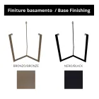 Glass Coffee Table with Steel Base Made in Italy - Aspira Viadurini