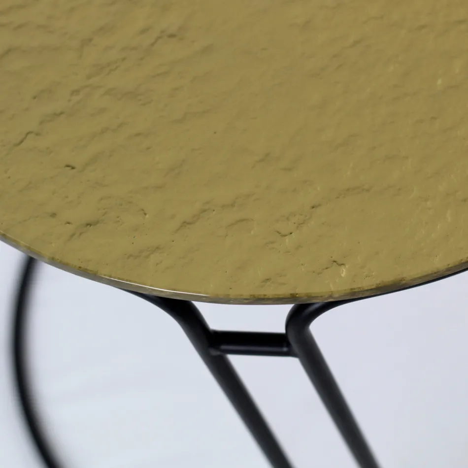 Glass Coffee Table and Round Base Made in Italy - Tullia Viadurini