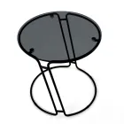 Glass Coffee Table and Round Base Made in Italy - Tullia Viadurini