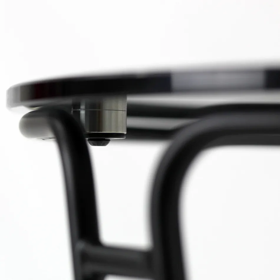 Glass Coffee Table and Round Base Made in Italy - Tullia Viadurini