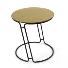 Glass Coffee Table and Round Base Made in Italy - Tullia Viadurini