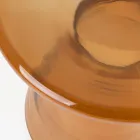 Coffee Table in Glass and Decor in Brass Plated Steel - Gabrio Viadurini