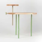 Modern Coffee Table with Round Ash Top Made in Italy - Velino Viadurini