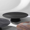 Modern design coffee table made of black lacquered larch wood Giglio