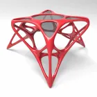 Modern coffee glass living room and Adamantx® Lunar Table # 2 Viadurini