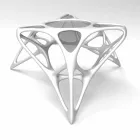 Modern coffee glass living room and Adamantx® Lunar Table # 2 Viadurini