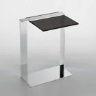 Modern Metal and Smoked or Clear Glass Coffee Table Made in Italy - Teilor Viadurini