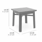 Outdoor Coffee Table in Natural or Black Wood, 2 Sizes - Suzana Viadurini