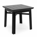 Outdoor Coffee Table in Natural or Black Wood, 2 Sizes - Suzana