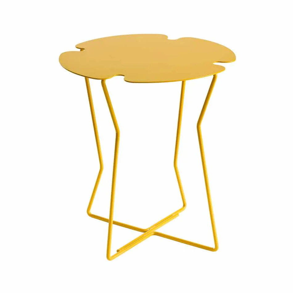 Modern Design Colored Metal Outdoor Coffee Table - Kathrin Viadurini