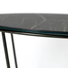 Round Coffee Table Made in Stoneware and Steel Made in Italy - Paini Viadurini
