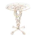 Round Transparent Plexiglass Coffee Table and Colored Top - Phosphorus