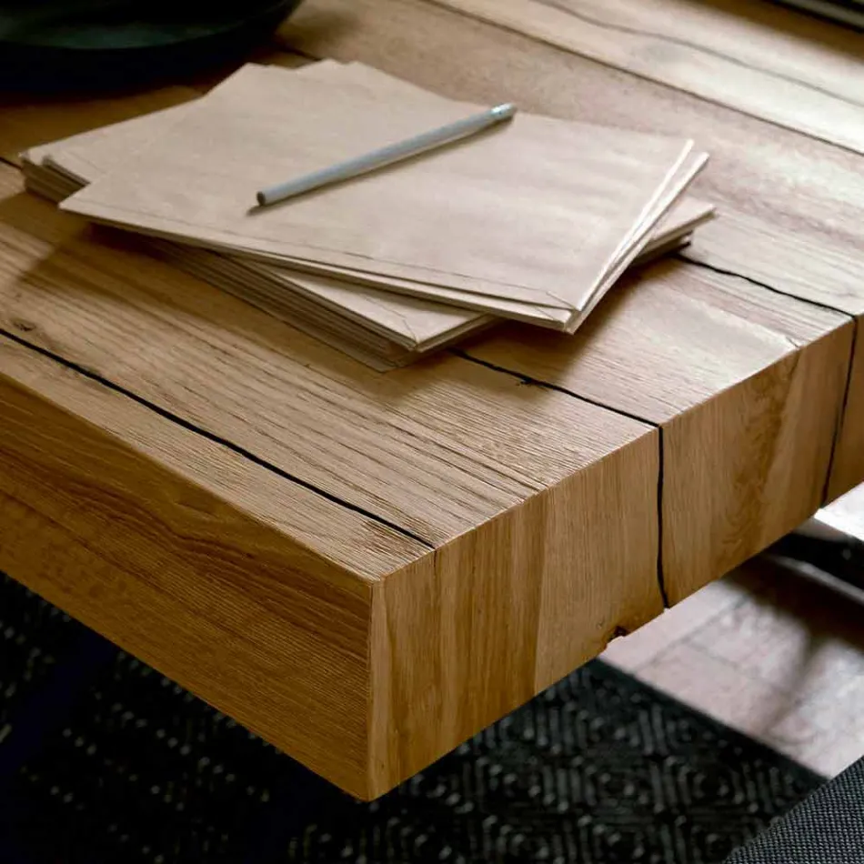 Transformable Coffee Table in Solid Wood Made in Italy - Trabucco Viadurini