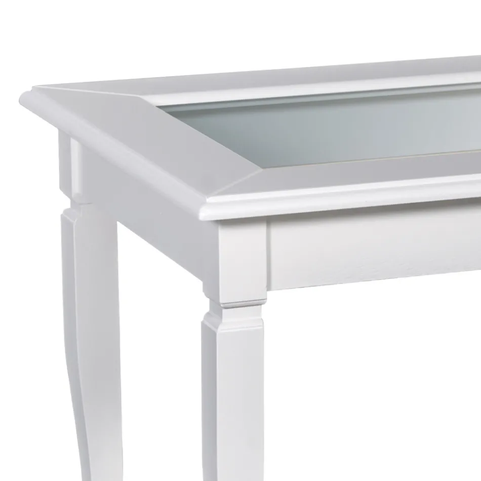 Living room coffee table with glass noticeboard Made in Italy - Demetra Viadurini