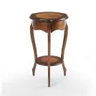 Living Room Coffee Table with Patinated Cherry Inlay Made in Italy - Irno Viadurini