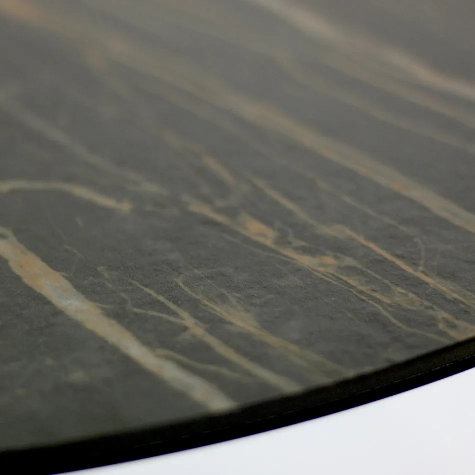 Coffee Table in Steel and Porcelain Stoneware Made in Italy - Aspira Viadurini