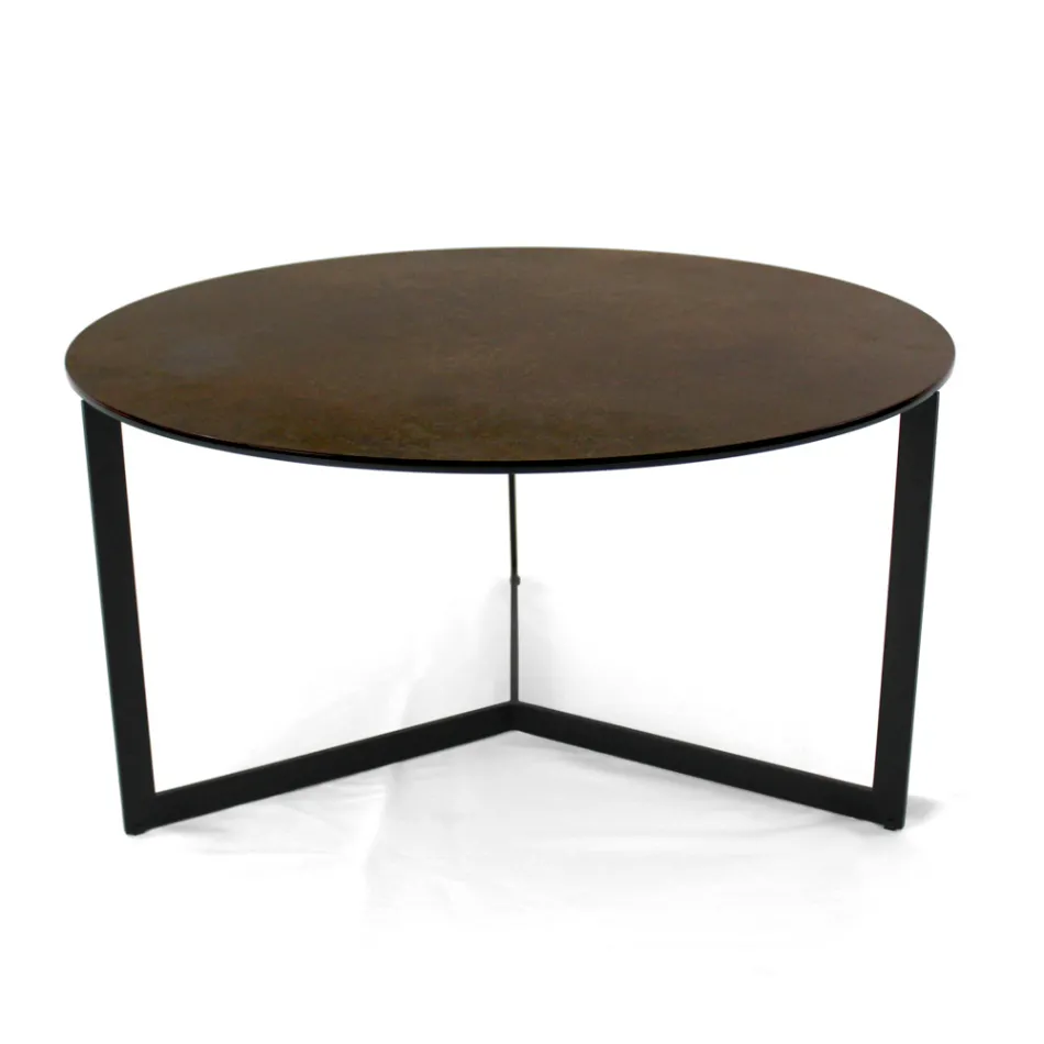 Coffee Table in Steel and Porcelain Stoneware Made in Italy - Aspira Viadurini