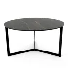 Coffee Table in Steel and Porcelain Stoneware Made in Italy - Aspira Viadurini