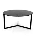 Coffee Table in Steel and Glass Made in Italy - Aspira