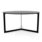 Coffee Table in Steel and Glass Made in Italy - Aspira Viadurini