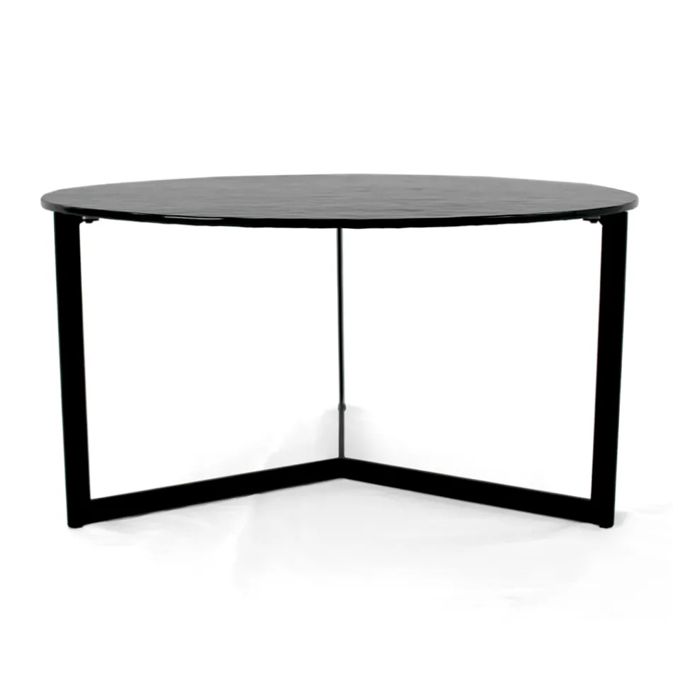 Coffee Table in Steel and Glass Made in Italy - Aspira Viadurini
