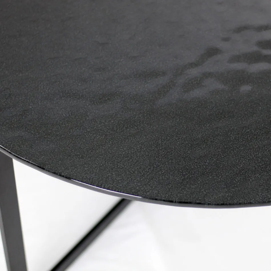 Coffee Table in Steel and Glass Made in Italy - Aspira Viadurini