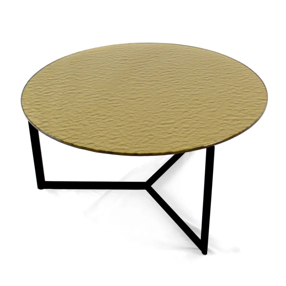 Coffee Table in Steel and Glass Made in Italy - Aspira Viadurini