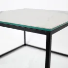 Stoneware and Steel Coffee Table Made in Italy - Birba Viadurini